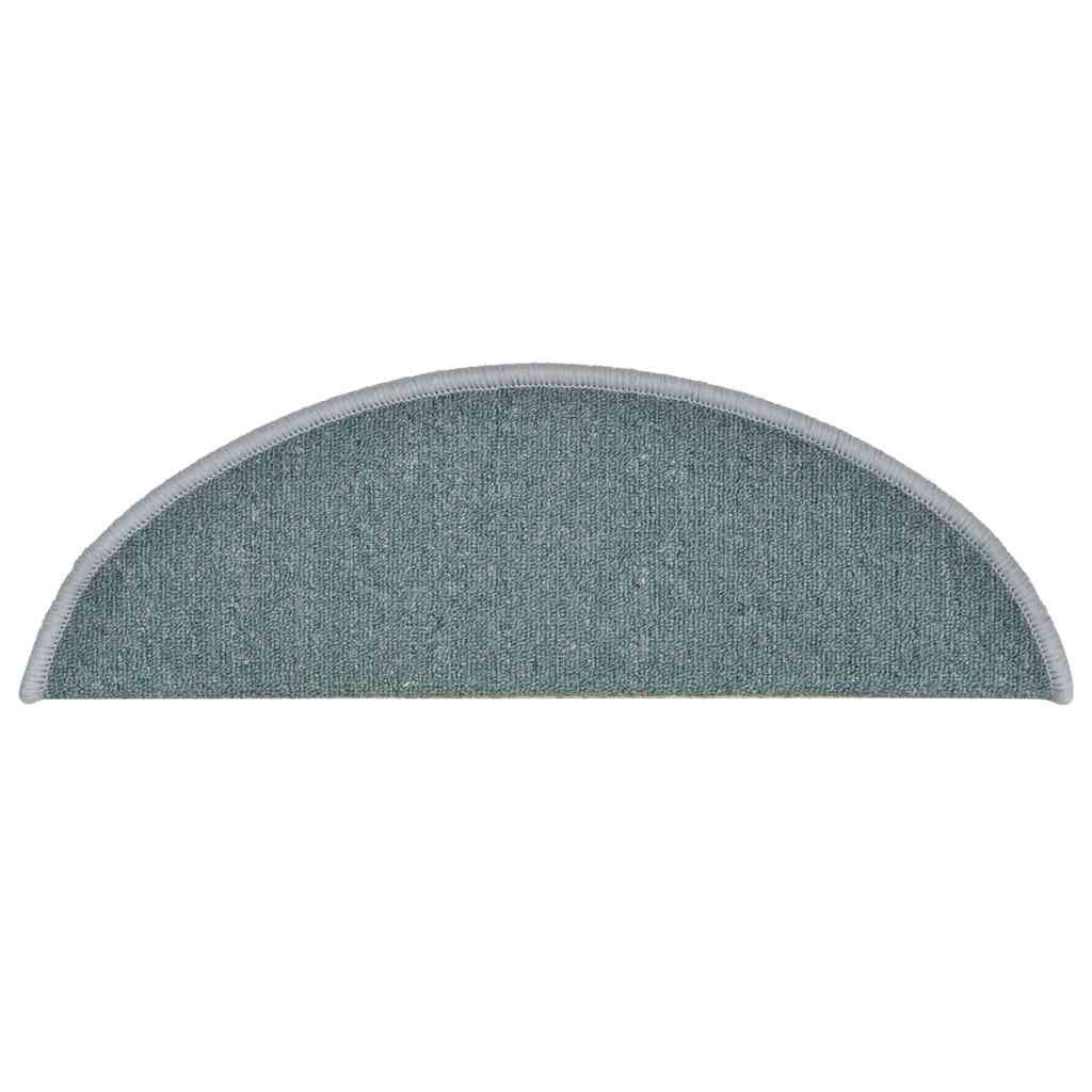 Stair Mats 30 pcs. 56x17x3 cm Lake Blue Semi-circular