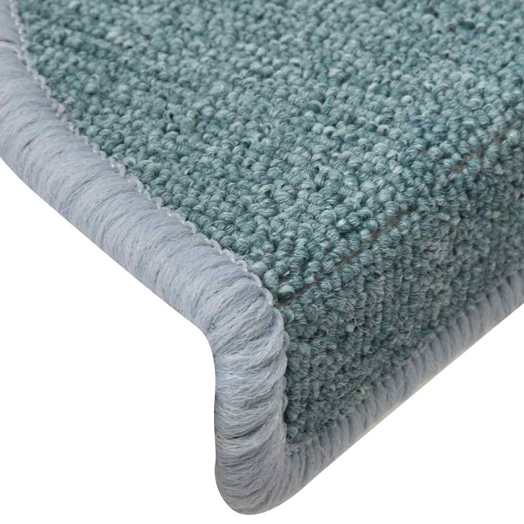 Stair Mats 30 pcs. 56x17x3 cm Lake Blue Semi-circular