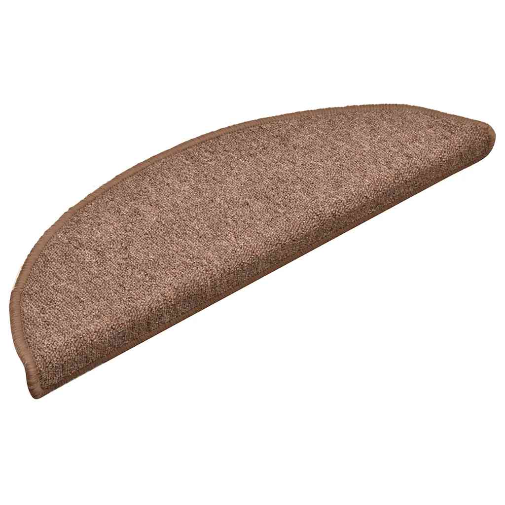Marches d'escalier 30 pcs 56x17x3 cm Marron Semi-circulaire