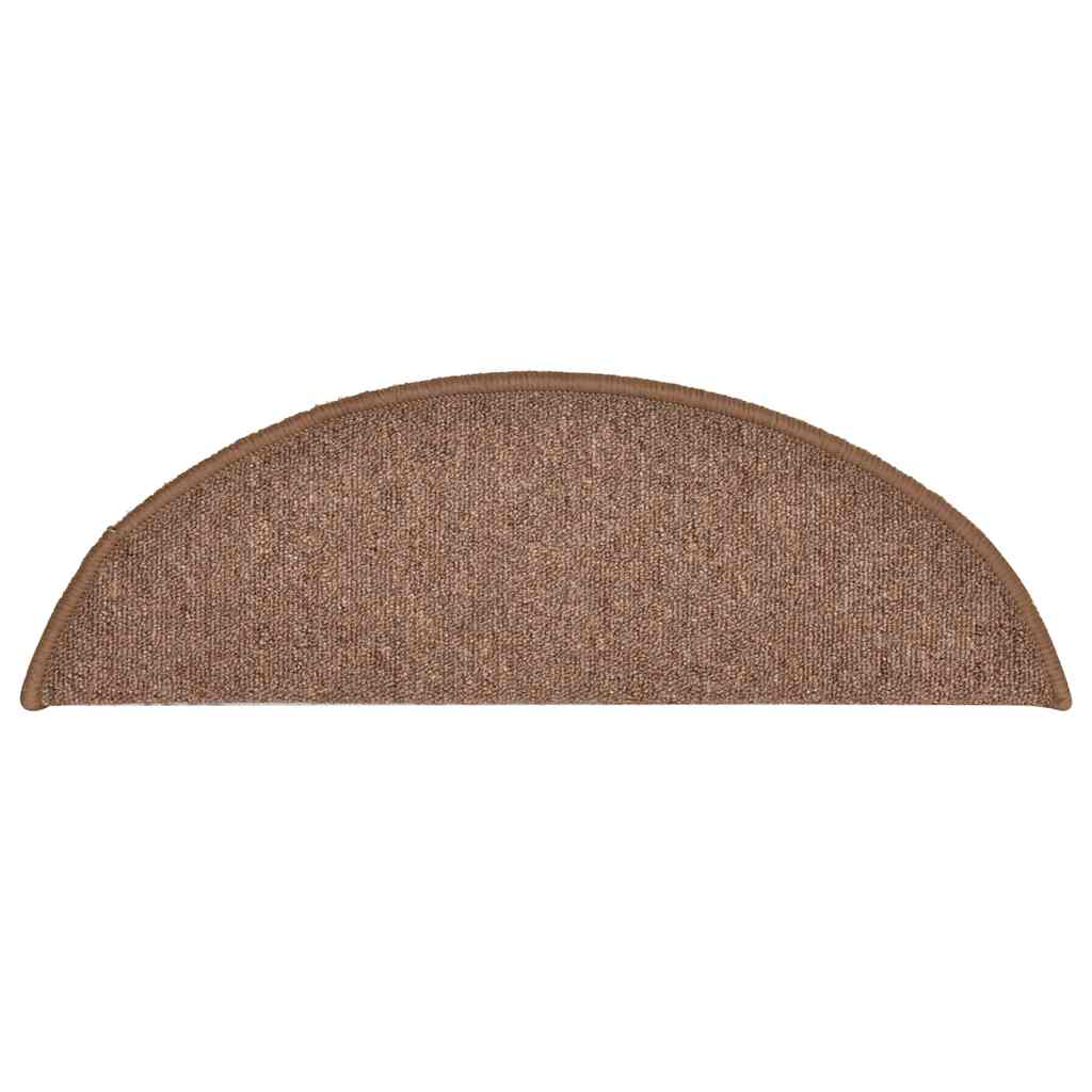 Marches d'escalier 30 pcs 56x17x3 cm Marron Semi-circulaire