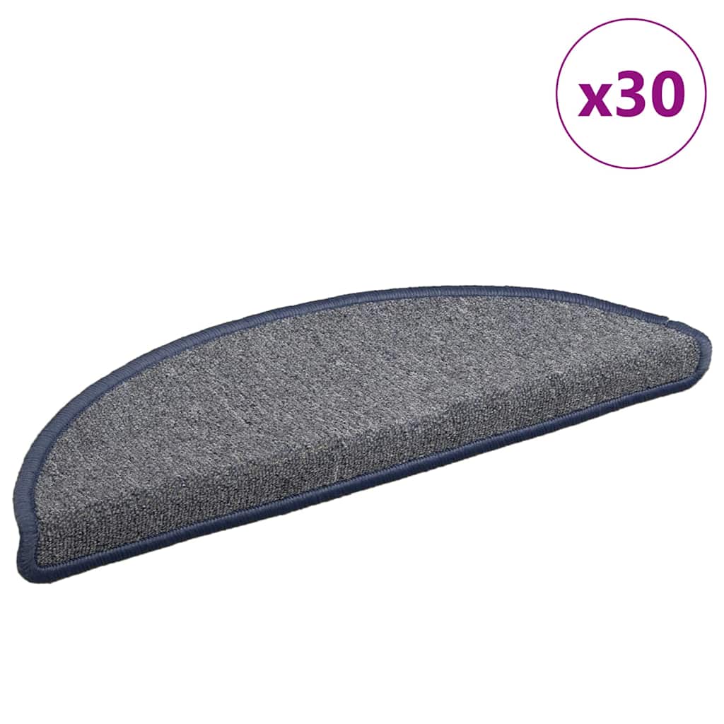 Tapis de marche 30 pces 56x17x3 cm Gris clair et bleu semi-circulaire