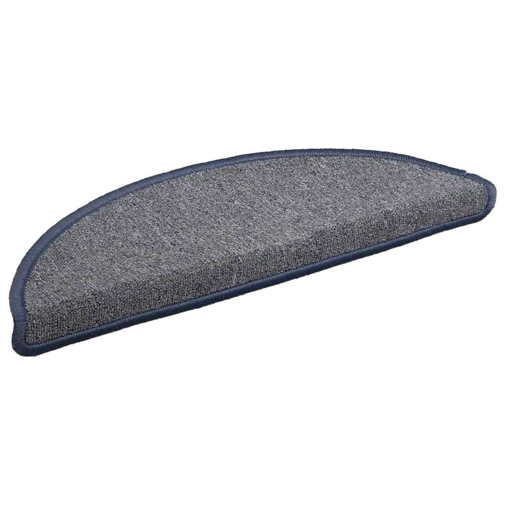 Tapis de marche 30 pces 56x17x3 cm Gris clair et bleu semi-circulaire