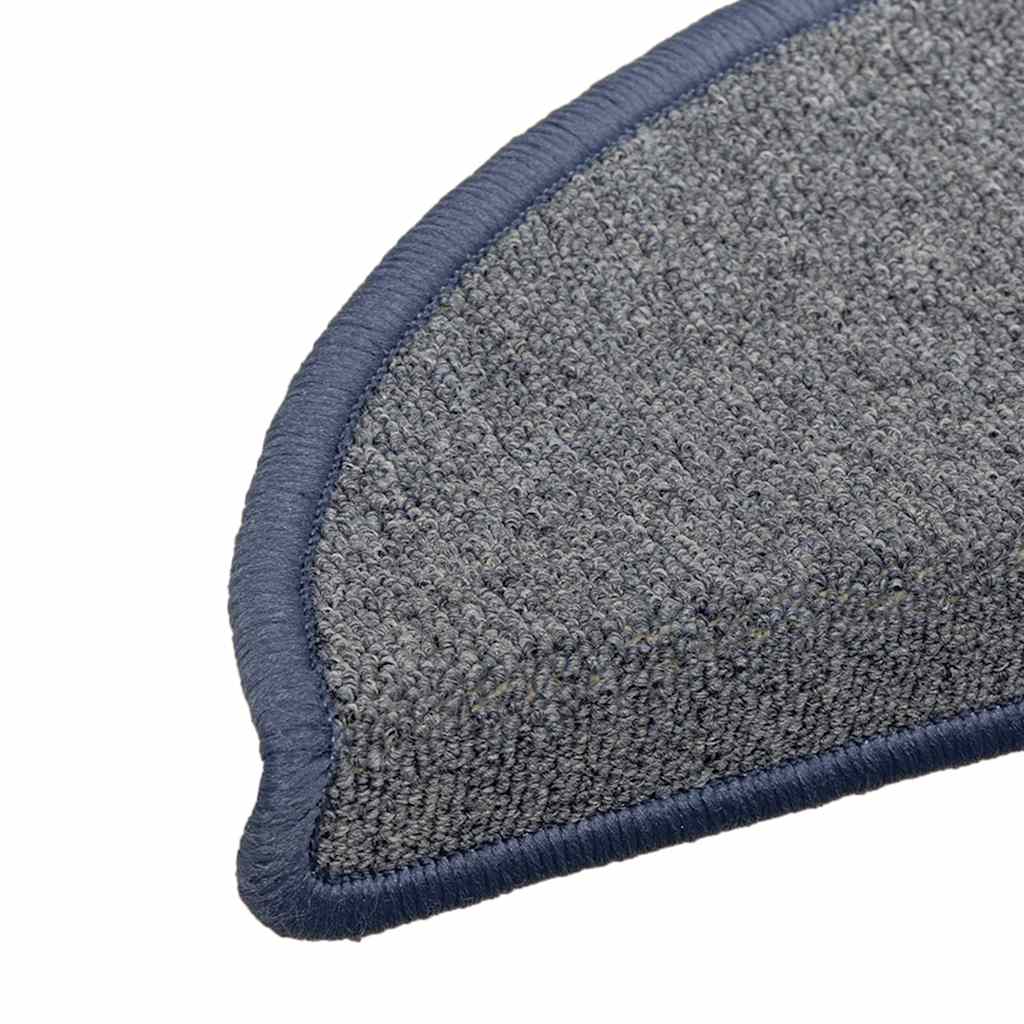 Tapis de marche 30 pces 56x17x3 cm Gris clair et bleu semi-circulaire