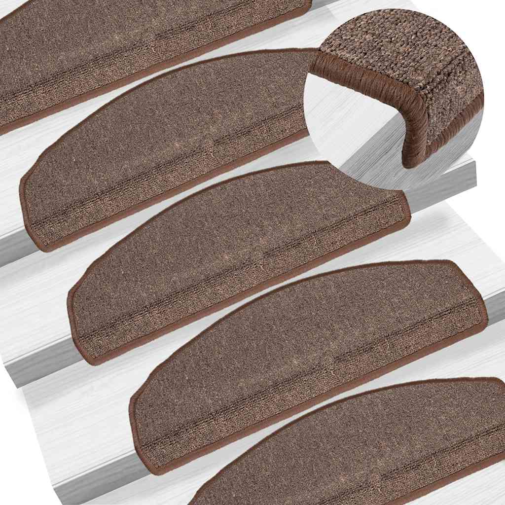 Stufenmatten 30 Stk. 65x24x4 cm Kaffeebraun Halbrund Groß