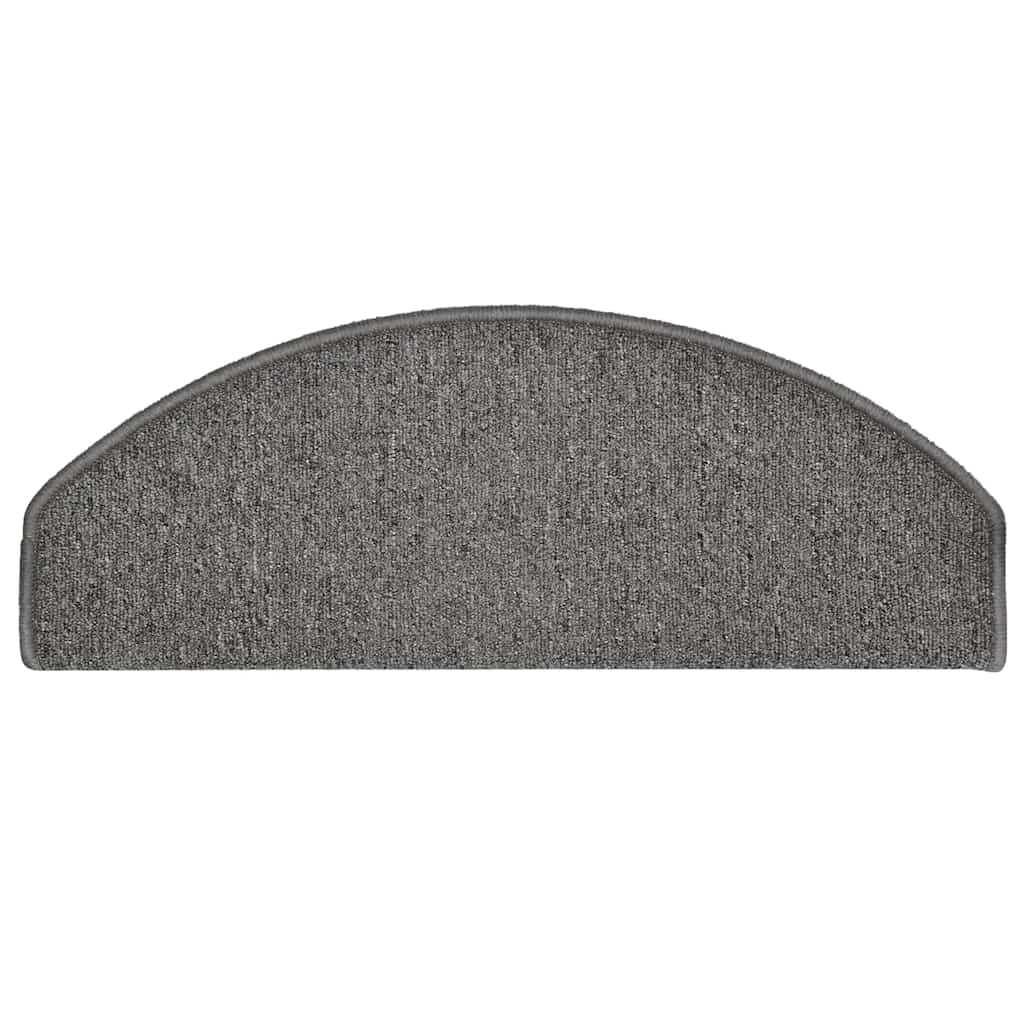 Stair Mats 30 pcs. 65x24x4 cm Dark Grey Semi-Circular Large