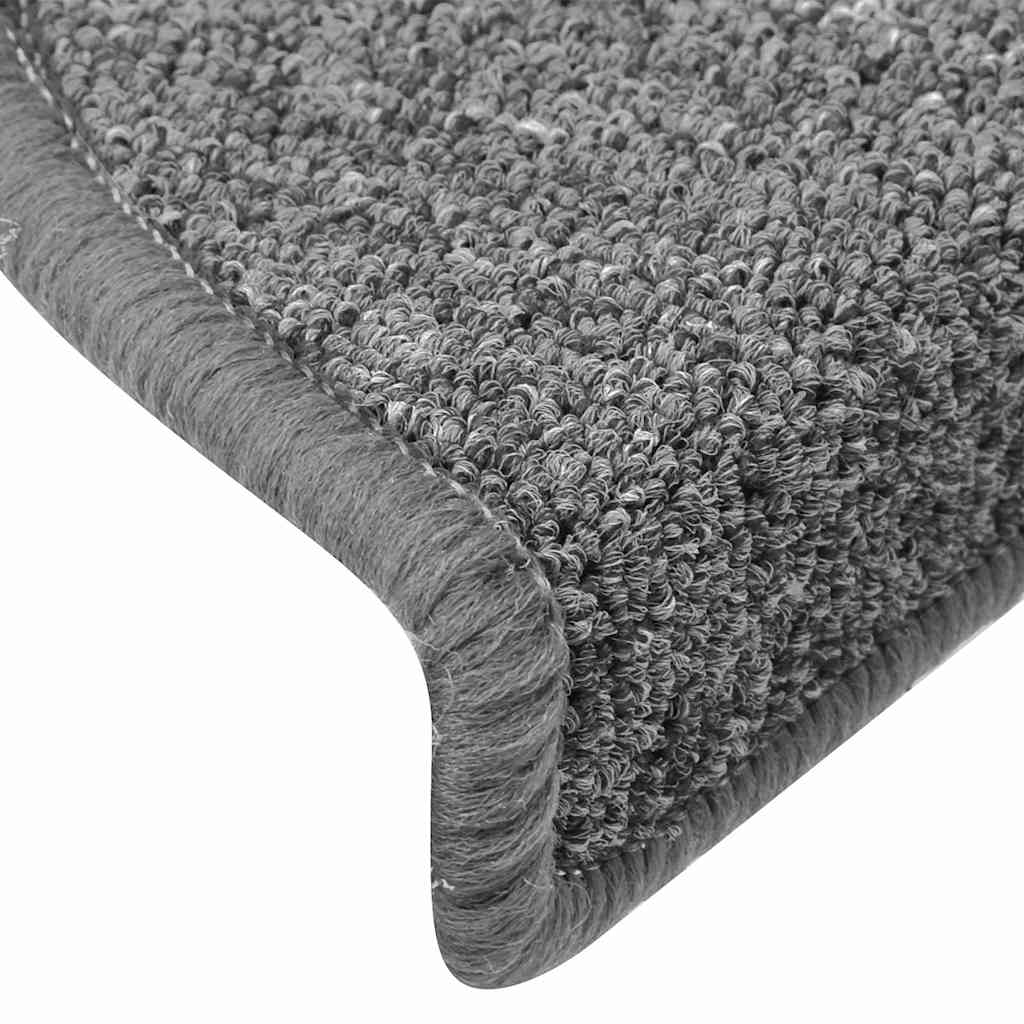 Stair Mats 30 pcs. 65x24x4 cm Dark Grey Semi-Circular Large
