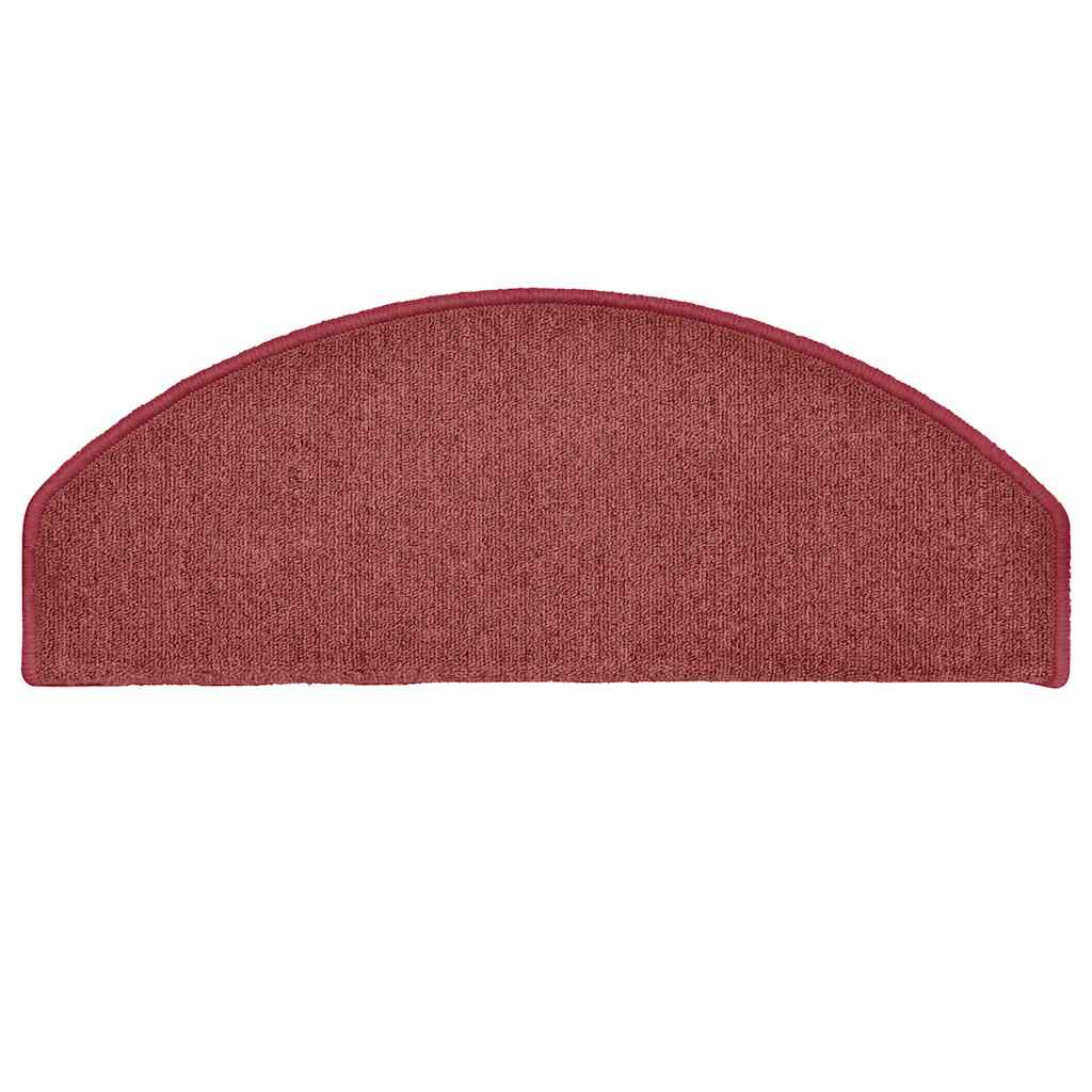 Stair Mats 30 pcs. 65x24x4 cm Bordeaux Half-Round Large