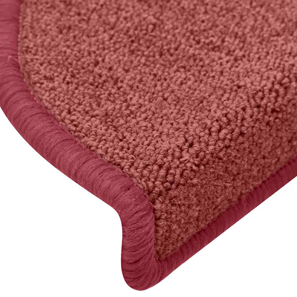 Stair Mats 30 pcs. 65x24x4 cm Bordeaux Half-Round Large