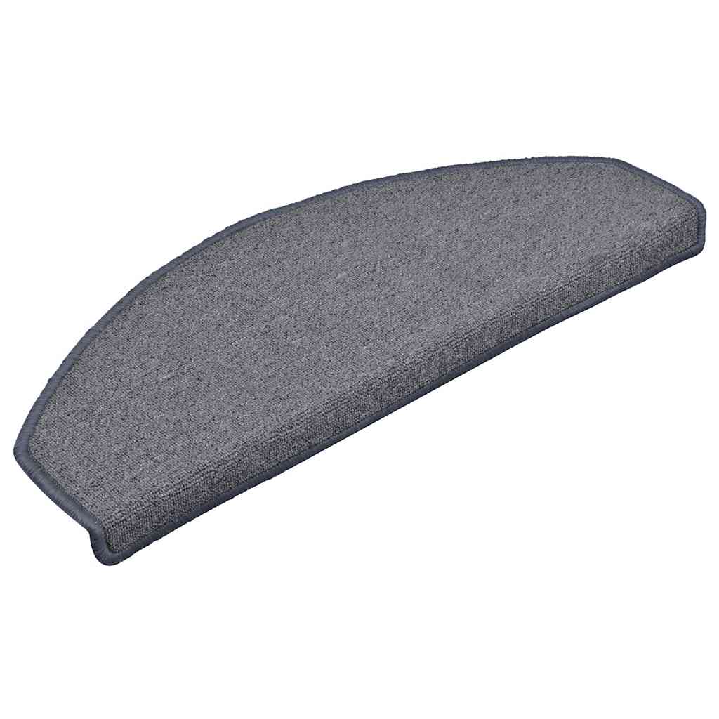 Marches d'escalier 30 pcs 65x24x4 cm Gris clair et bleu semi-circulaires grandes