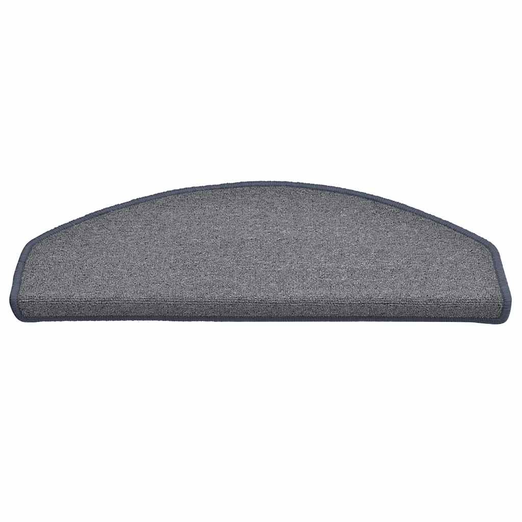 Marches d'escalier 30 pcs 65x24x4 cm Gris clair et bleu semi-circulaires grandes
