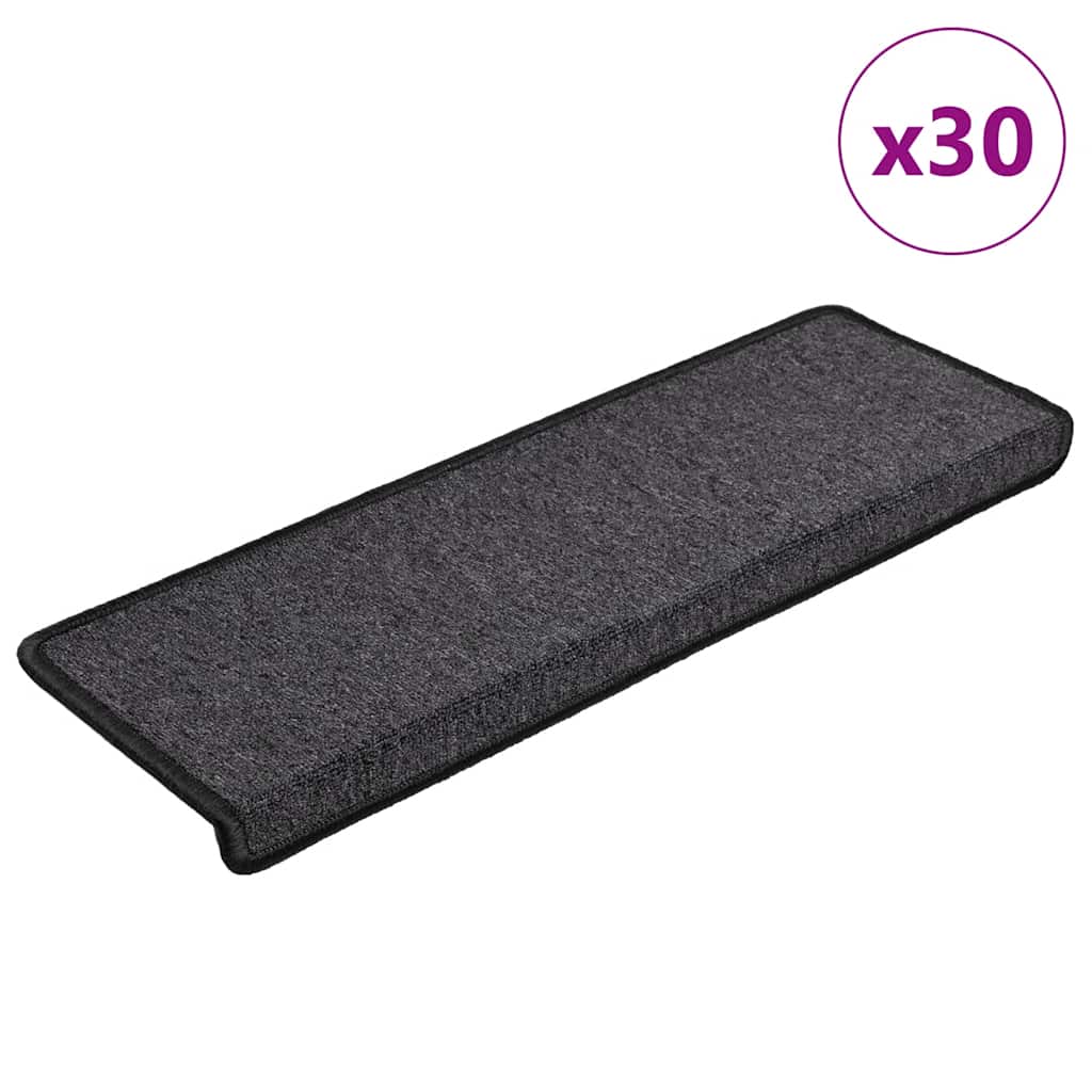 Marches d'escalier 30 pcs 65x21x4 cm anthracite Bord rectangulaire