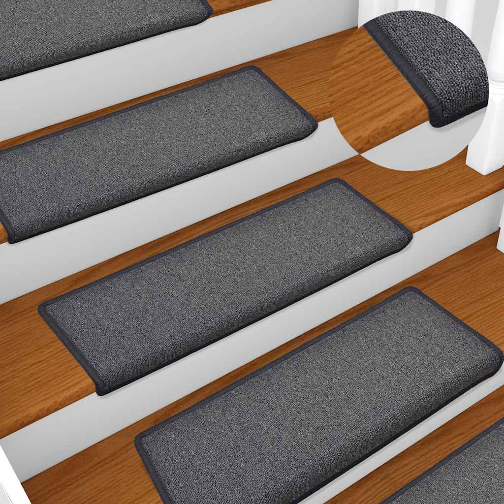 Stair Mats 30 pcs. 65x21x4 cm Dark Grey Rectangular Edge