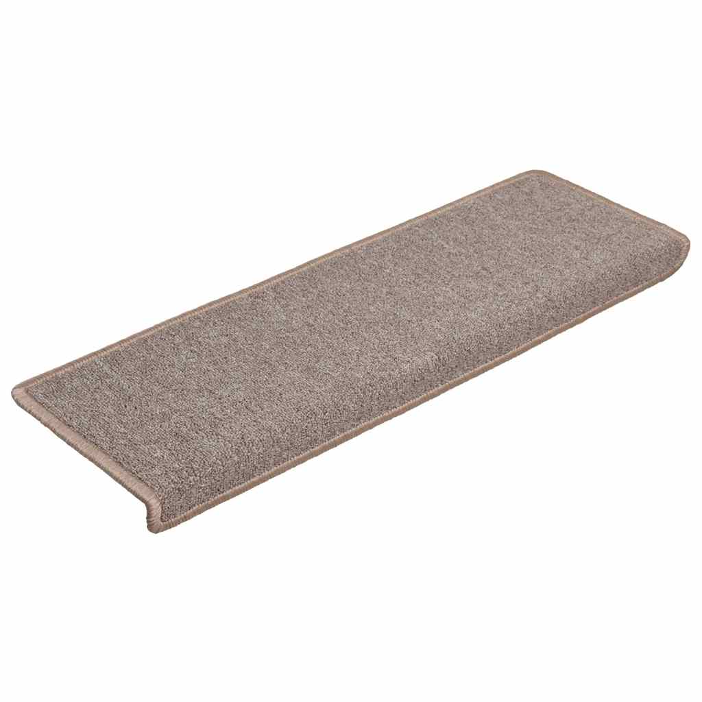 Stair Mats 30 pcs. 65x21x4 cm Light Brown Rectangular Edge