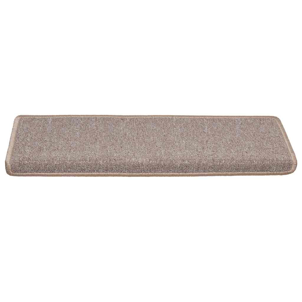 Stair Mats 30 pcs. 65x21x4 cm Light Brown Rectangular Edge