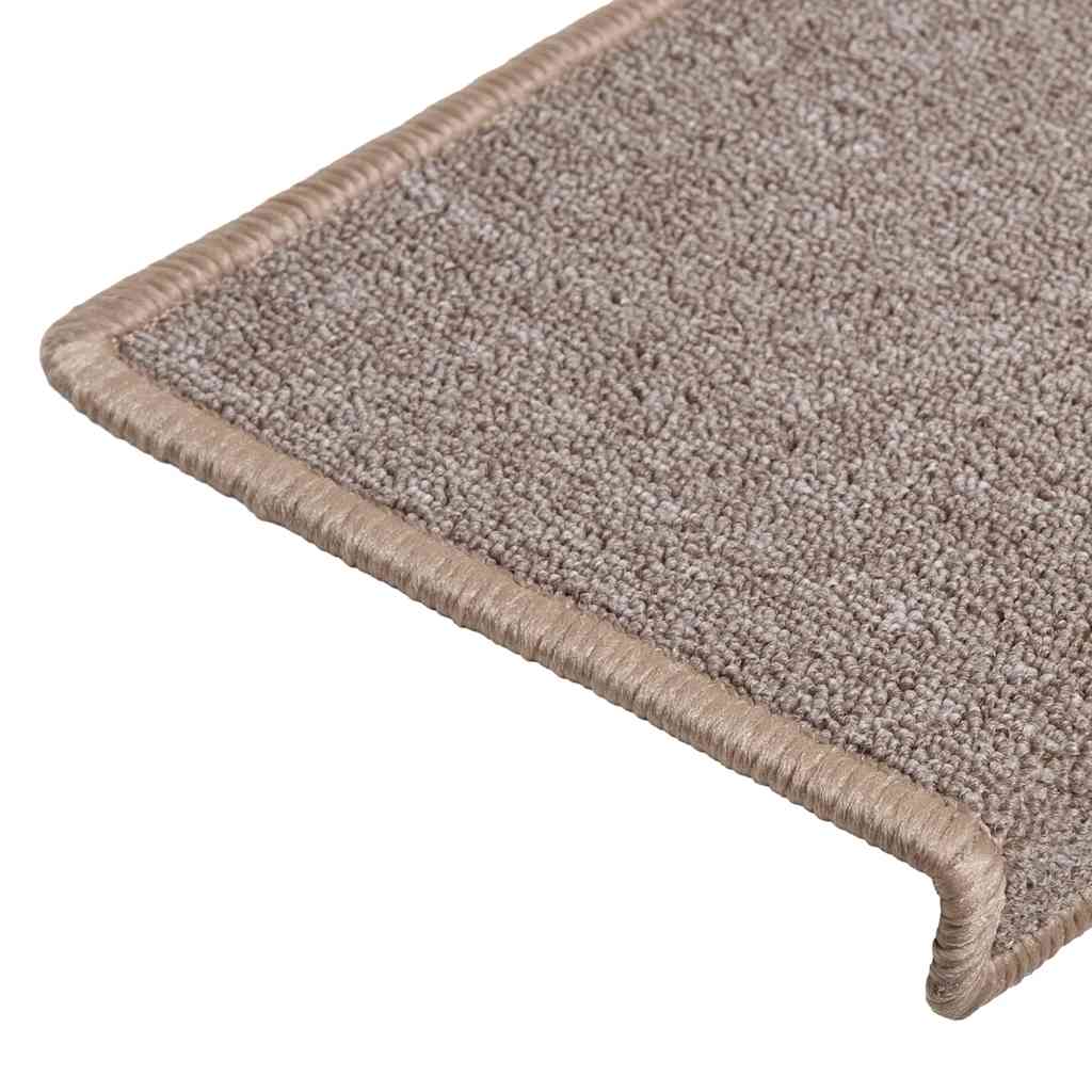 Stair Mats 30 pcs. 65x21x4 cm Light Brown Rectangular Edge