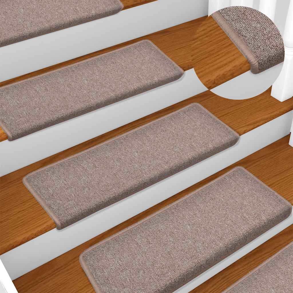 Stair Mats 30 pcs. 65x21x4 cm Light Brown Rectangular Edge