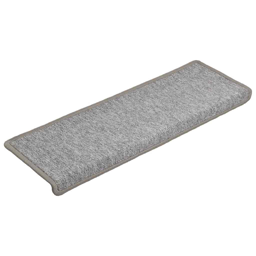 Marches d'escalier 30 pcs 65x21x4 cm Gris clair Bord rectangulaire
