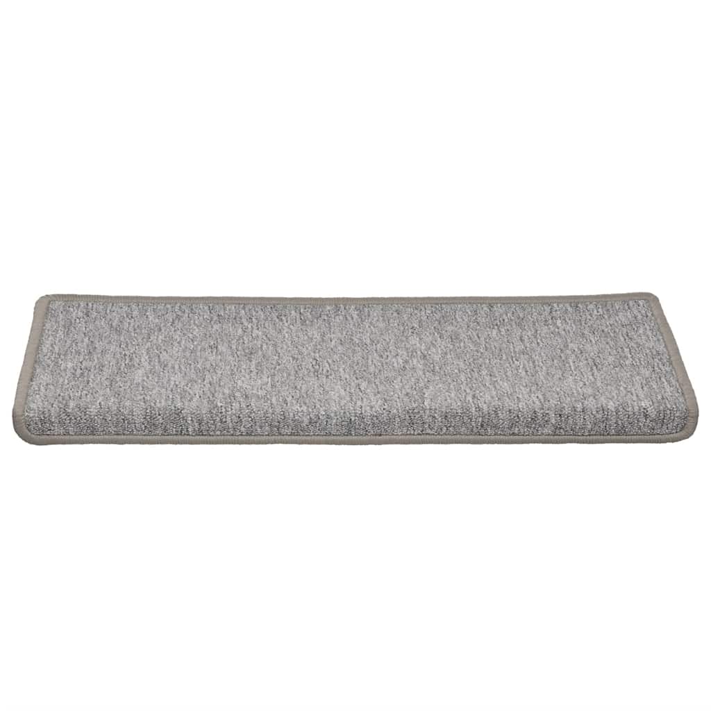 Marches d'escalier 30 pcs 65x21x4 cm Gris clair Bord rectangulaire