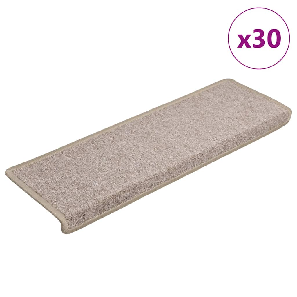 Tapis de marche 30 pcs 65x21x4 cm Taupe Bord droit