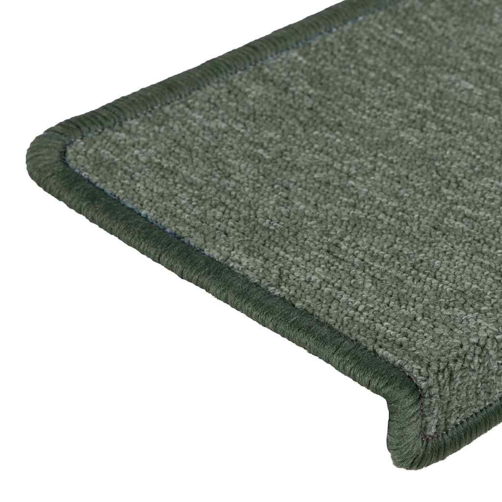 Stair Mats 30 pcs. 65x21x4 cm Dark Green Rectangular Edge