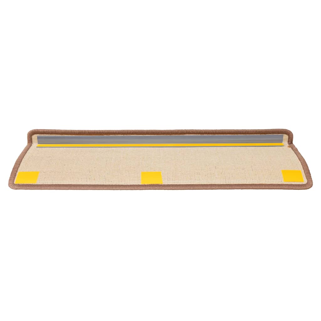 Marches d'escalier 30 pièces 65x21x4 cm Marron Bord rectangulaire