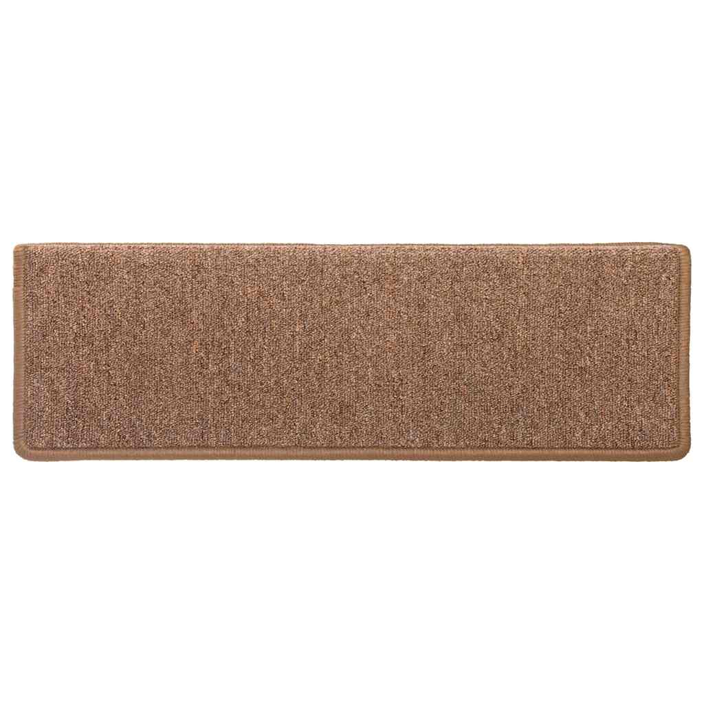 Marches d'escalier 30 pièces 65x21x4 cm Marron Bord rectangulaire