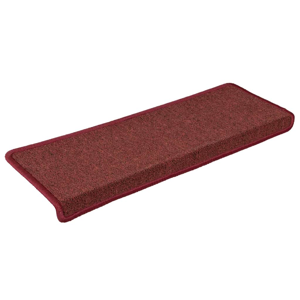 Tapis de marchettes 30 pces 65x21x4 cm Bordeaux Bord droit