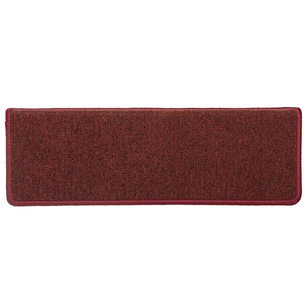 Tapis de marchettes 30 pces 65x21x4 cm Bordeaux Bord droit