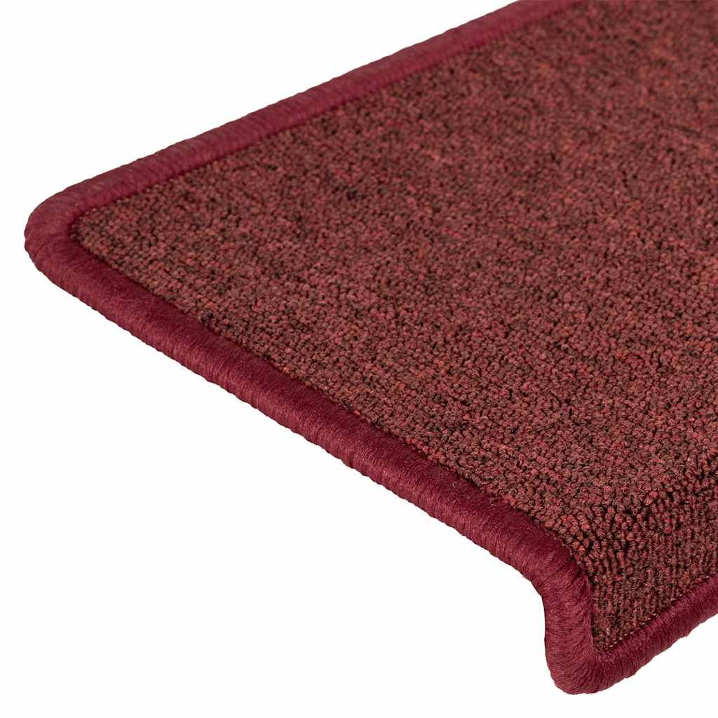 Tapis de marchettes 30 pces 65x21x4 cm Bordeaux Bord droit