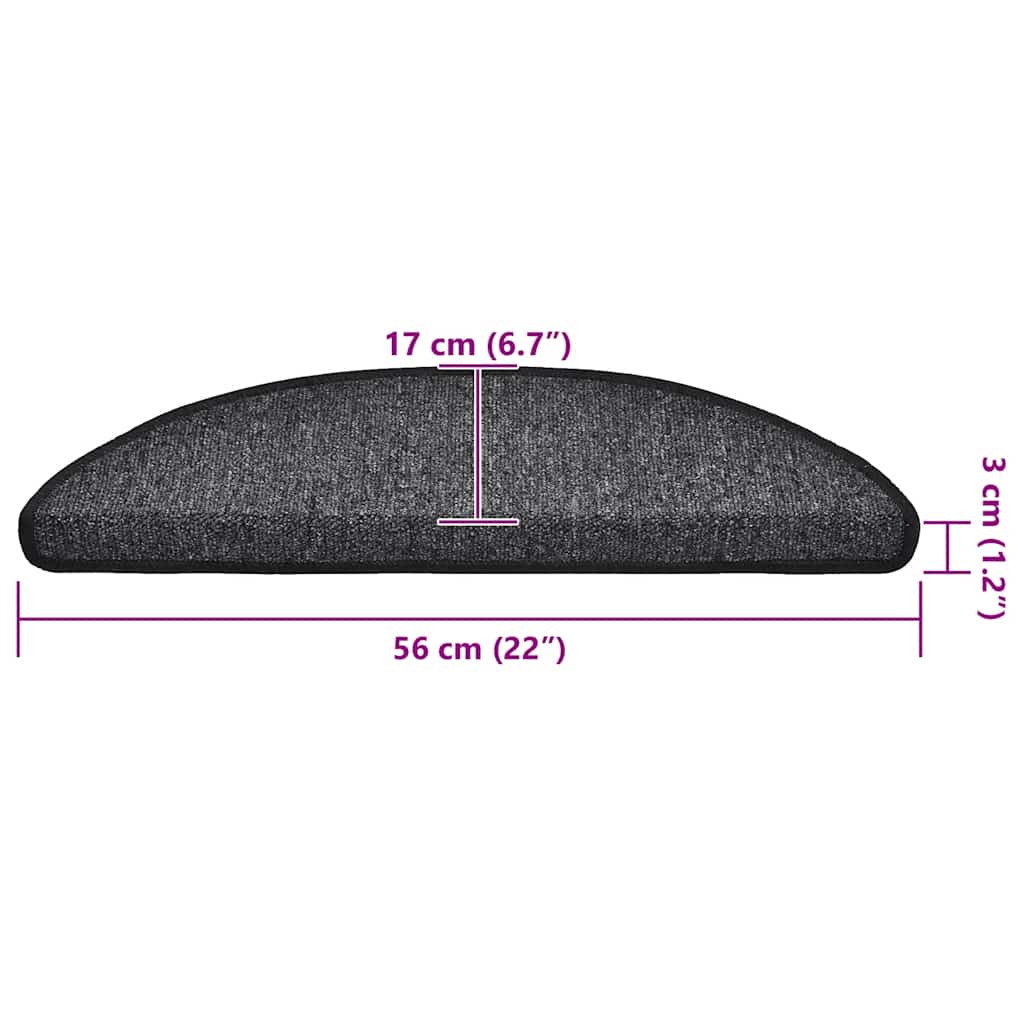 Tapis de marche 20 pces 56x17x3 cm anthracite semi-circulaire