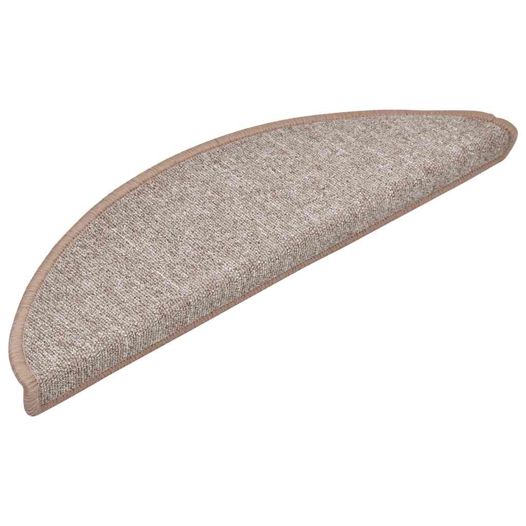 Stufenmatten 20 Stk. 56x17x3 cm Hellbraun Halbrund