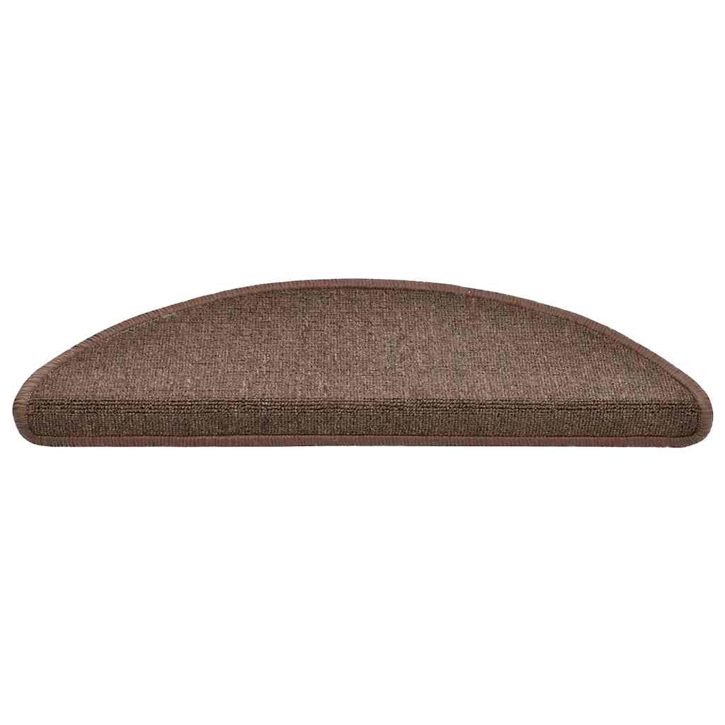Tapis de marche 20 pcs 56x17x3 cm Marron café semi-circulaire