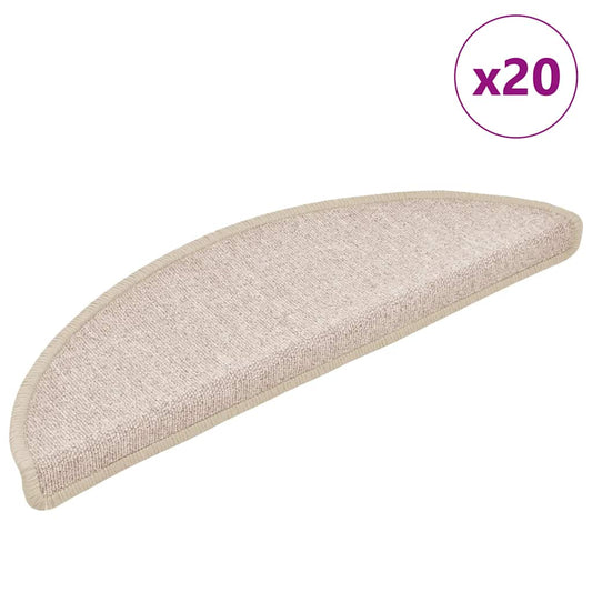 Stufenmatten 20 Stk. 56x17x3 cm Taupe Halbrund