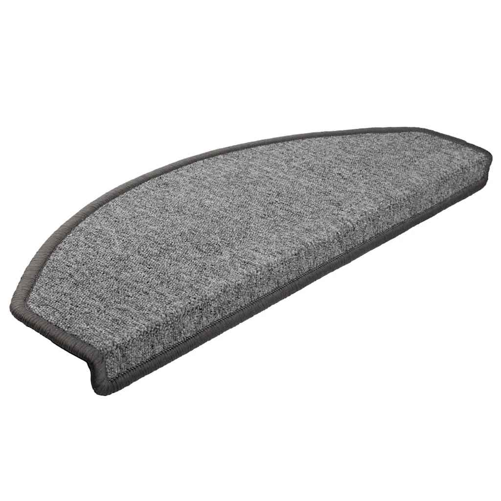 Marches de protection pour escalier 20 pièces 65x24x4 cm Gris foncé Semi-circulaire Grand