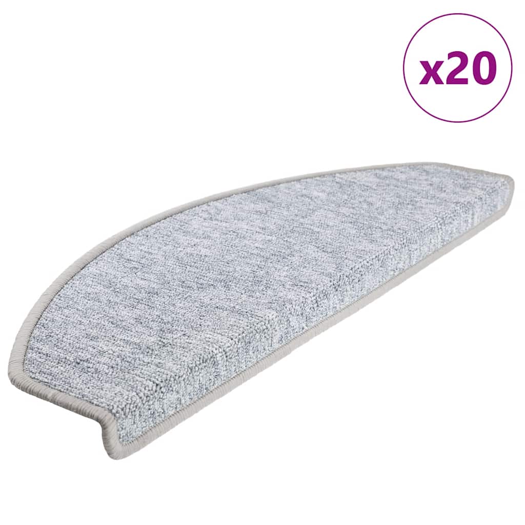 Tapis de marche 20 pcs. 65x24x4 cm Gris clair Semi-rond Grand