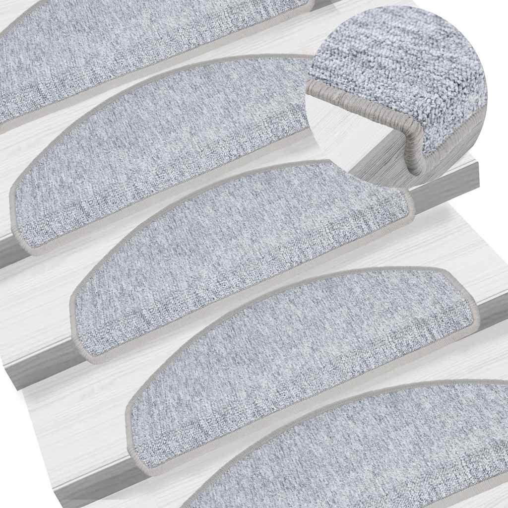 Tapis de marche 20 pcs. 65x24x4 cm Gris clair Semi-rond Grand