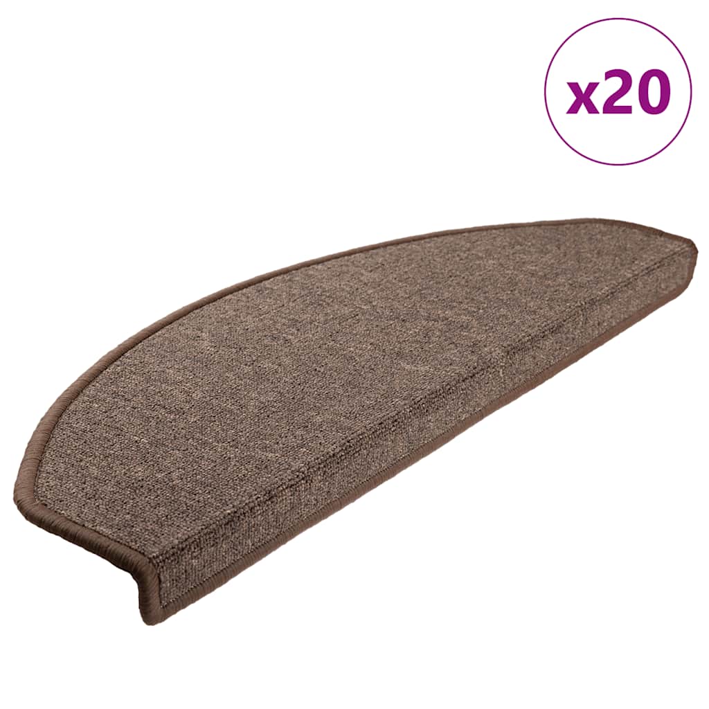 Stufenmatten 20 Stk. 65x24x4 cm Kaffeebraun Halbrund Groß
