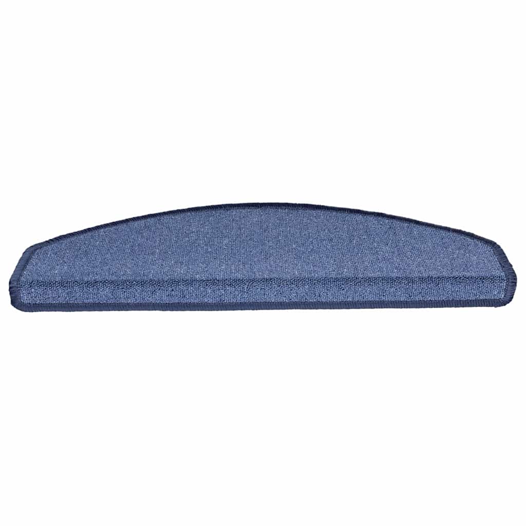 Tapis de marches 20 pces 65x24x4 cm Bleu Demi-rond Grand
