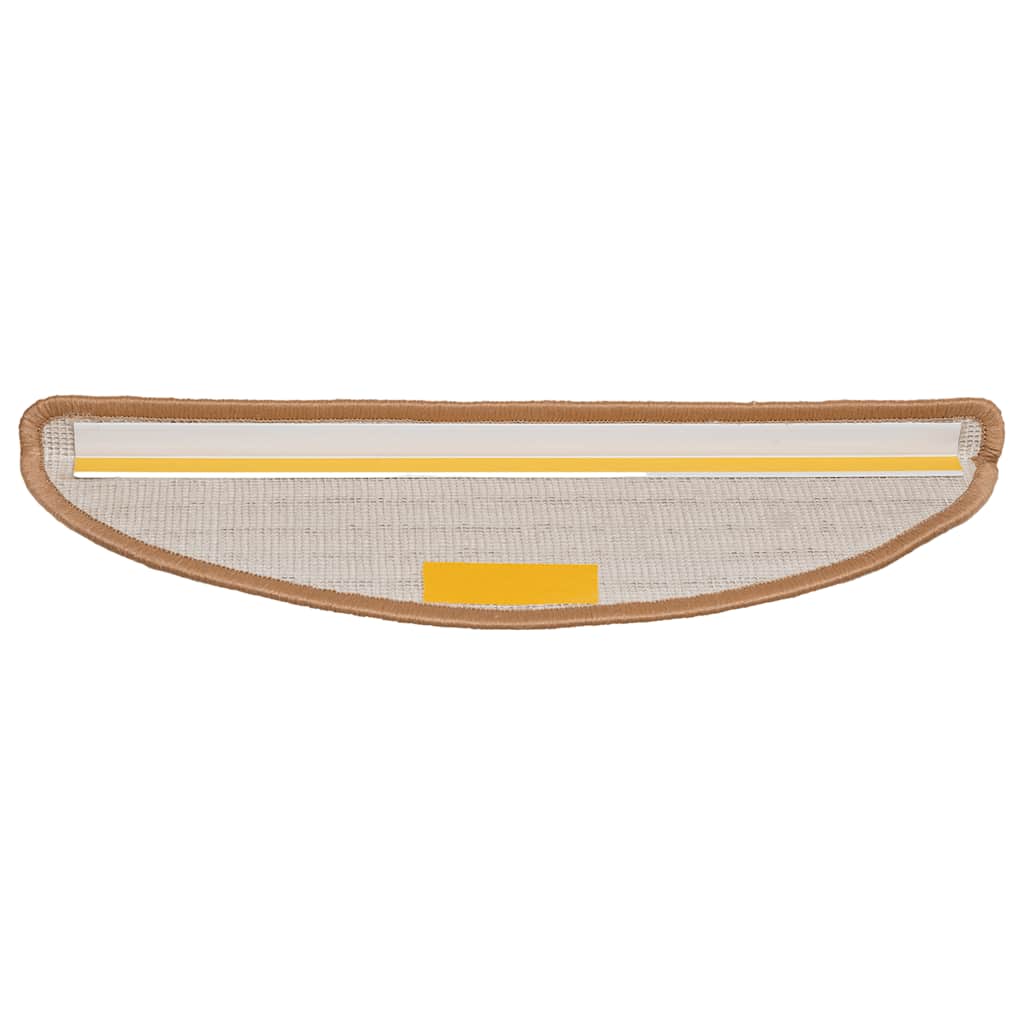 Tapis de marchettes 30 pces 56x17x3 cm Beige Semi-circulaire