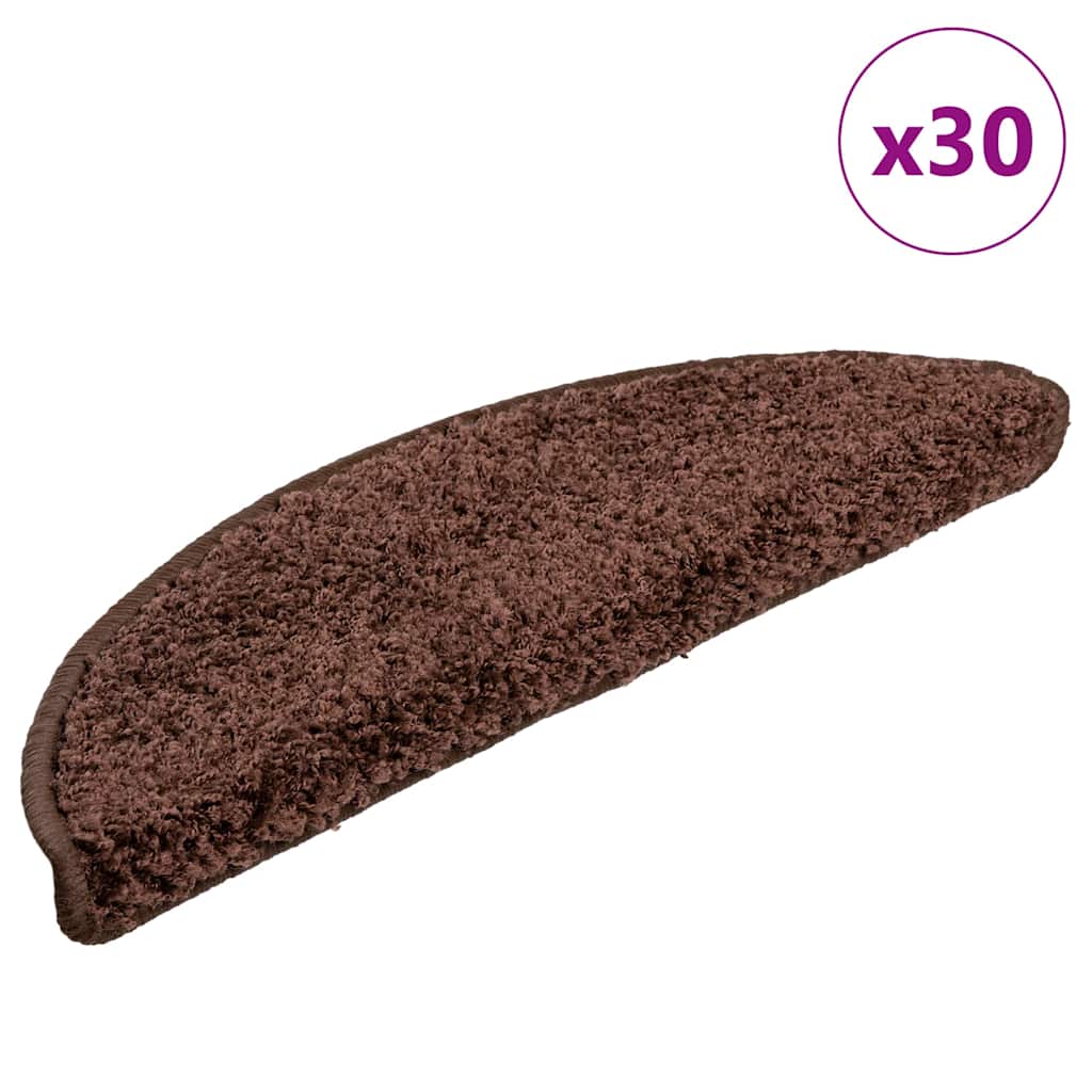 Stufenmatten 30 Stk. 56x17x3 cm Braun Halbrund
