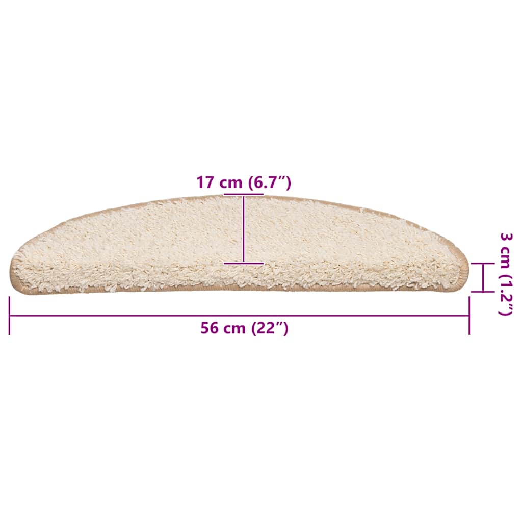 Tapis de marche 30 p. 56x17x3 cm Crème Semi-rond