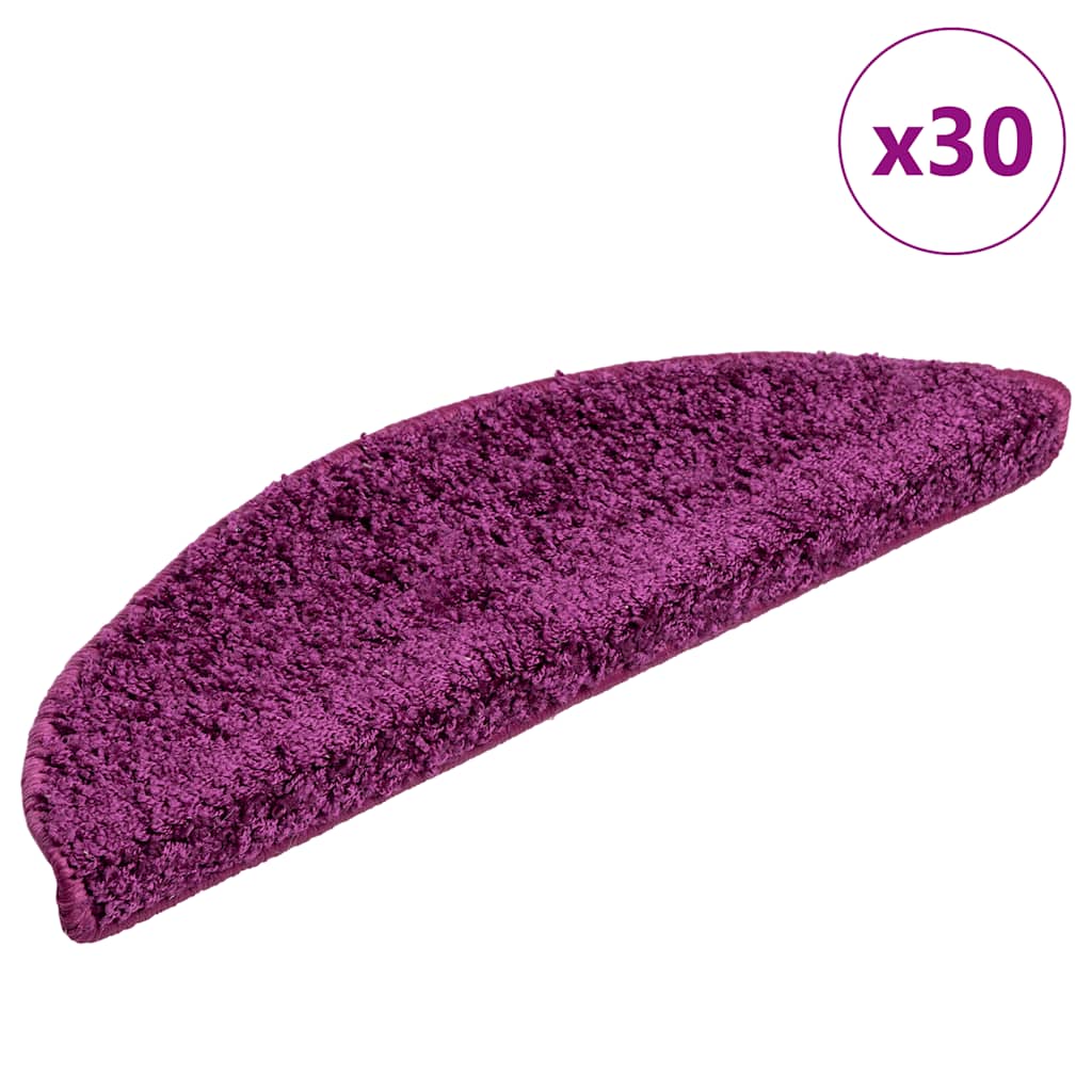 Tapis de marches 30 p. 56x17x3 cm violet demi-rond