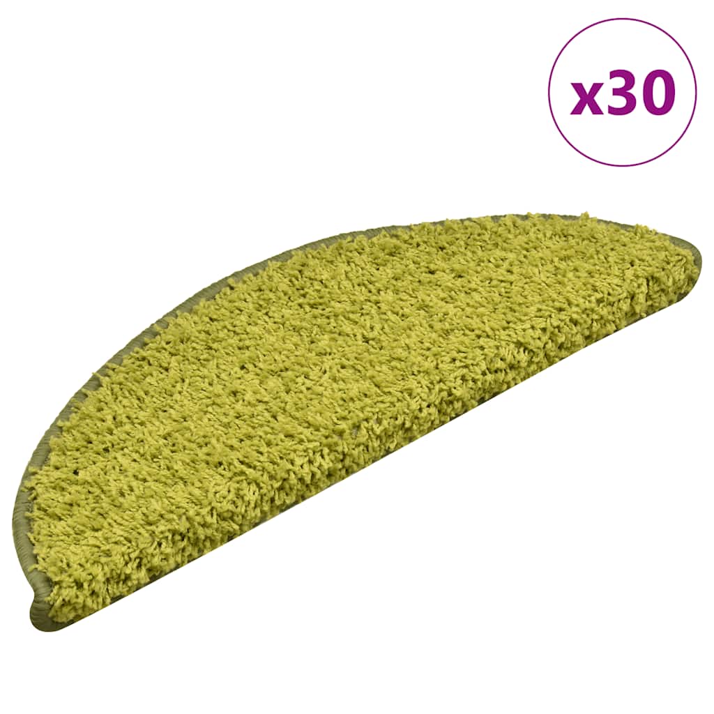 Tapis de marche 30 pces 56x17x3 cm Vert Semi-rond