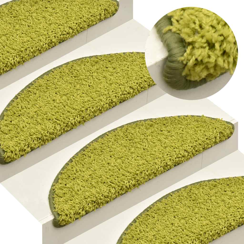Tapis de marche 30 pces 56x17x3 cm Vert Semi-rond