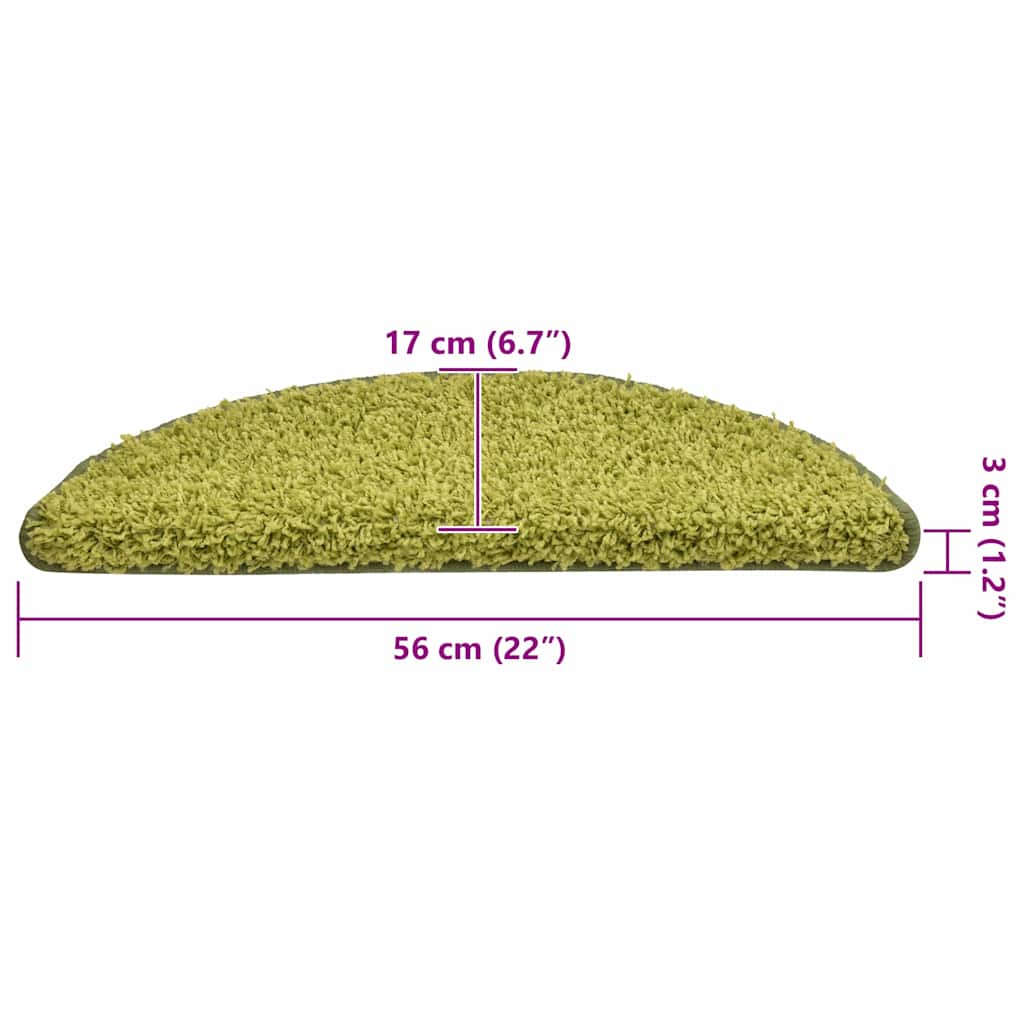 Tapis de marche 30 pces 56x17x3 cm Vert Semi-rond