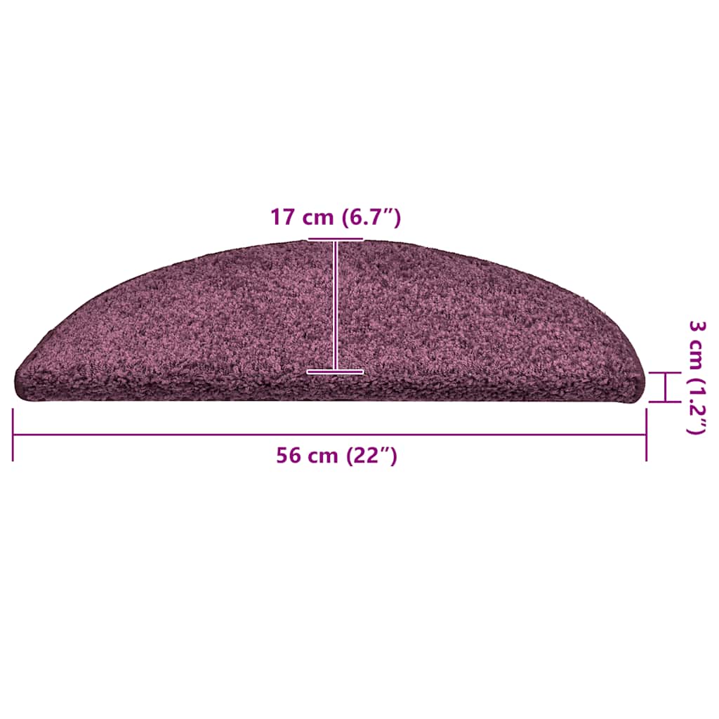 Tapis de marche 30 pcs 56x17x3 cm Violet foncé Demi-lune