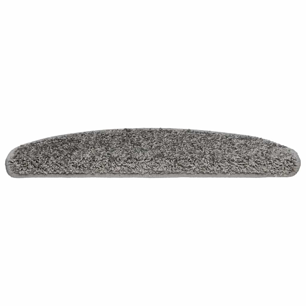 Tapis de marches 30 pces 65x21x4 cm Gris Semi-circulaire Grand
