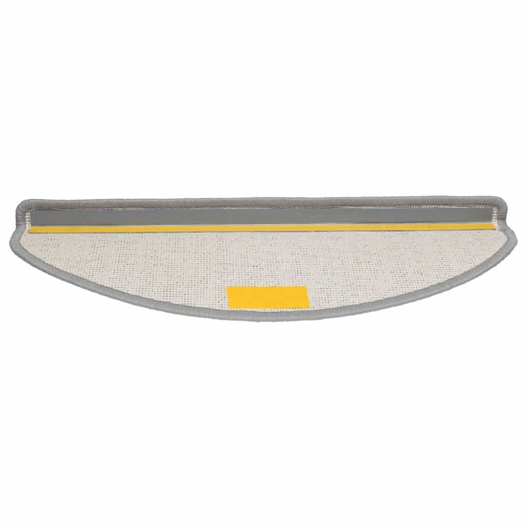 Tapis de marches 30 pces 65x21x4 cm Gris Semi-circulaire Grand