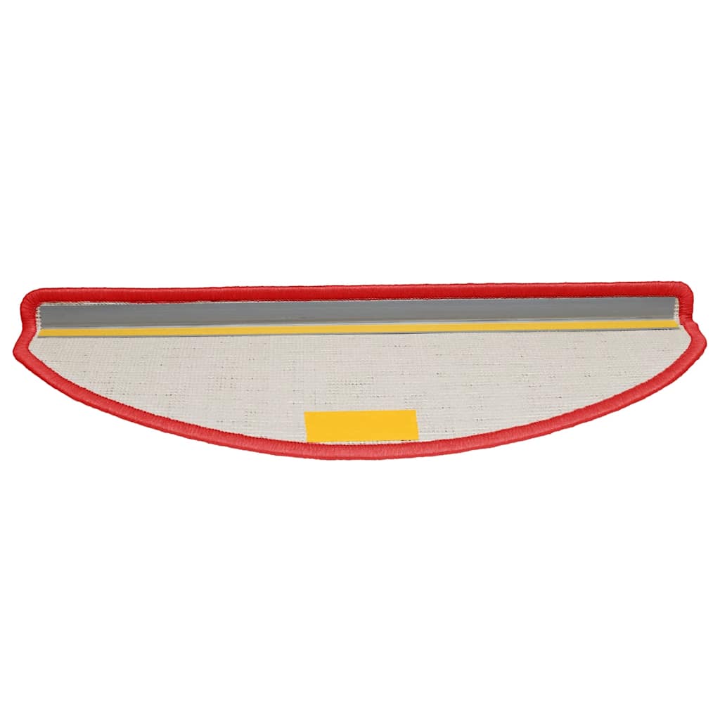 Stair Mats 30 pcs. 65x21x4 cm Red Semi-circular Large