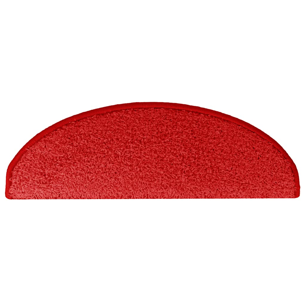 Stair Mats 30 pcs. 65x21x4 cm Red Semi-circular Large